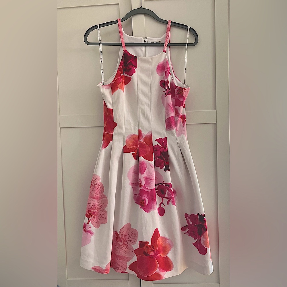 Calvin Klein Pink & White Floral Dress